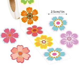 Floral Stickers  with Colorful Flowers